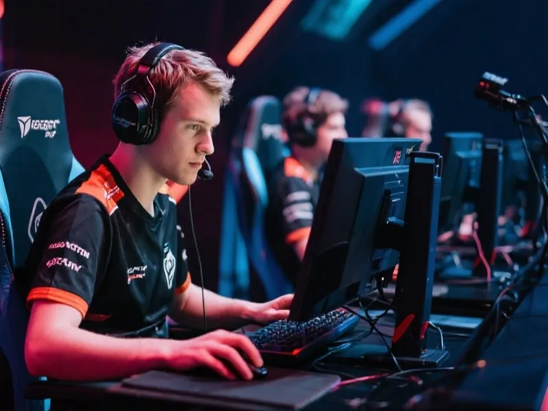 职业选手在比赛中